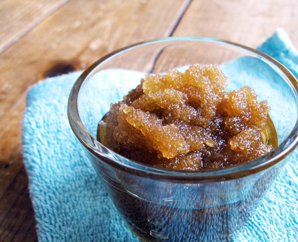 DIY sugar scrub using only pantry staples