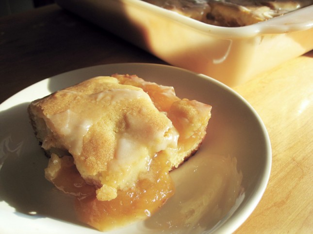 Slice of apple coffee cake