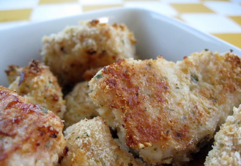 Breaded chicken nuggets from scratch