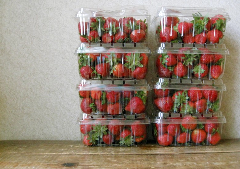 In season strawberries
