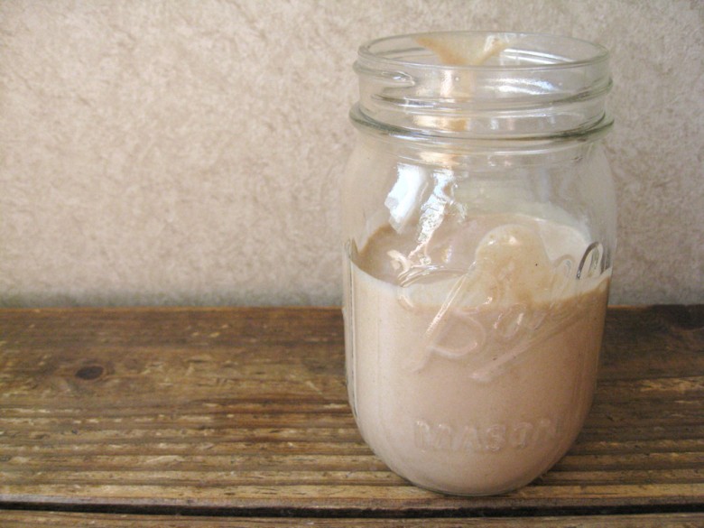 Peanut butter chocolate banana smoothie