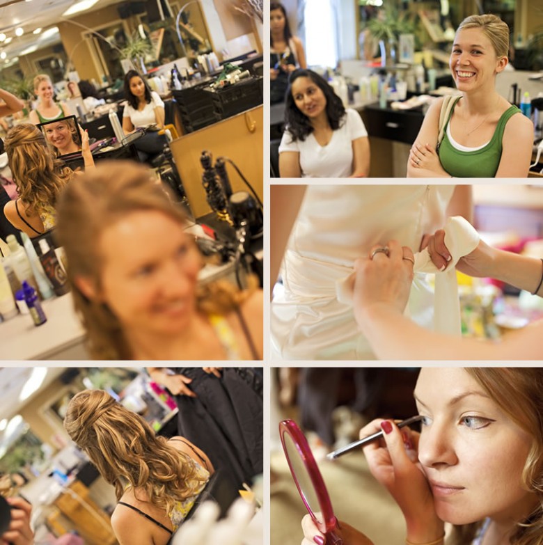 Getting our hair did (Photos by Marni Mattner Photography)